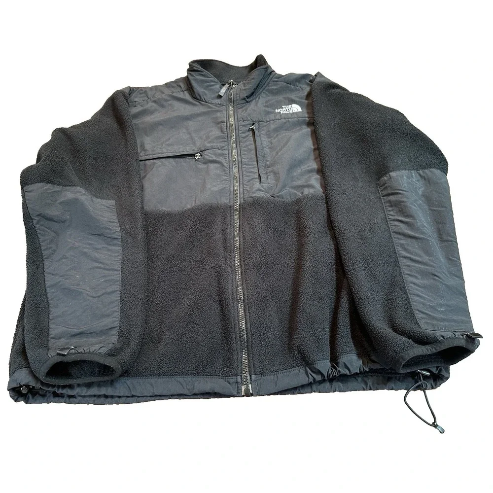 The North Face Mens Polartec Fleece Jacket Full Zip Black Size XL
